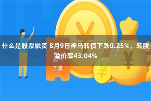 什么是股票融资 8月9日神马转债下跌0.25%，转股溢价率43.04%