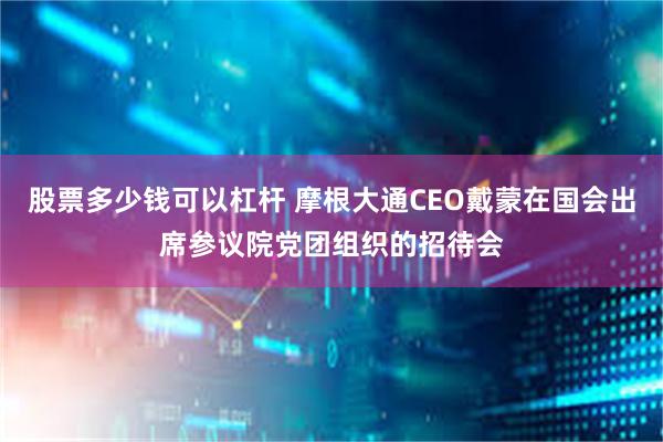 股票多少钱可以杠杆 摩根大通CEO戴蒙在国会出席参议院党团组织的招待会