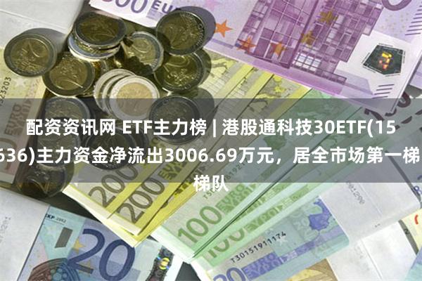 配资资讯网 ETF主力榜 | 港股通科技30ETF(159636)主力资金净流出3006.69万元，居全市场第一梯队